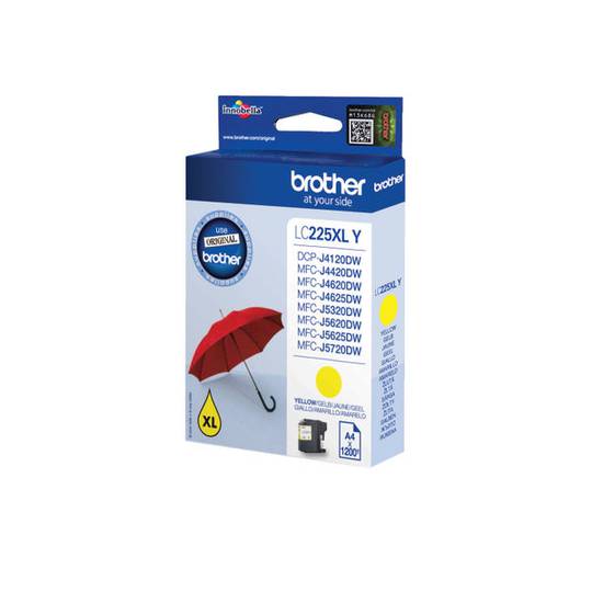 Brother LC225XL blekhylki - Gult