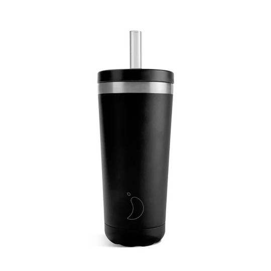 Chilly's 500ml ferðamál með röri - Svart