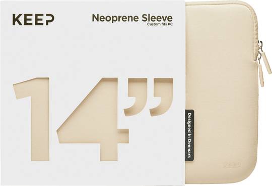 KEEP 14" fartölvuhlíf - Beige