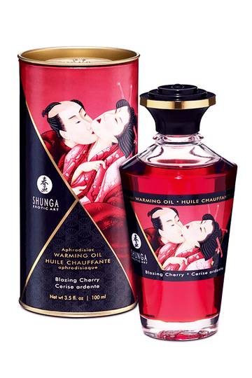 Shunga Aphrodisiac Blazing Cherry líkamsolía - 100 ml