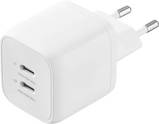 Sandstrøm 45W GaN PD 2xUSB-C hleðslukló