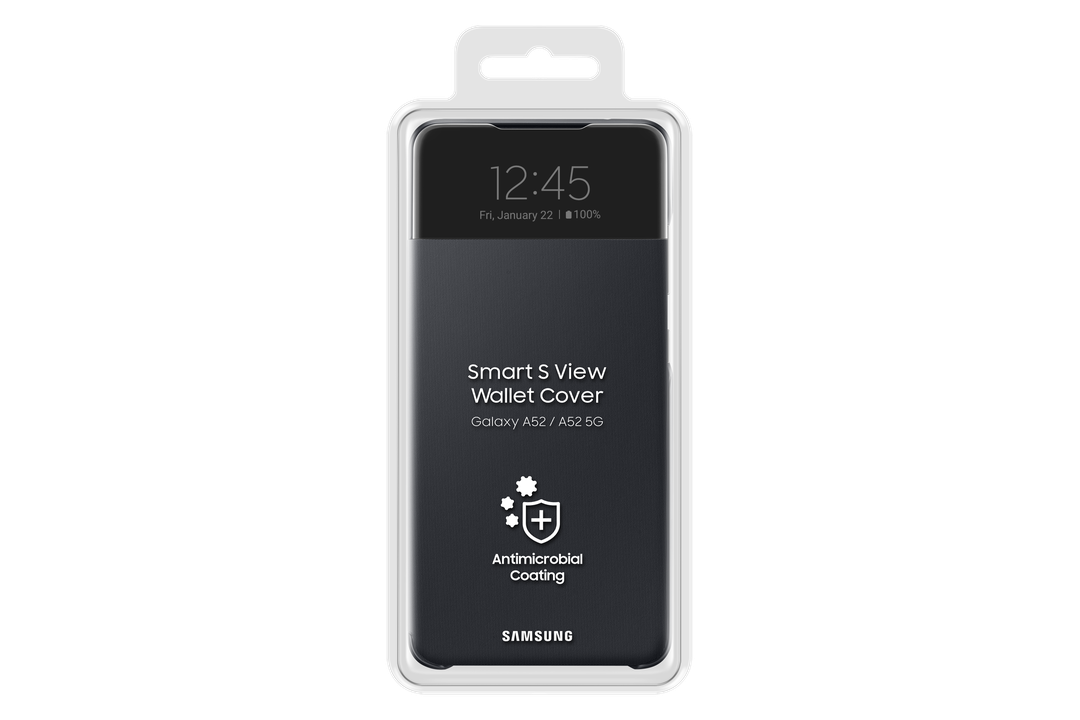 Samsung A52/A52s Smart S View veski - Svart