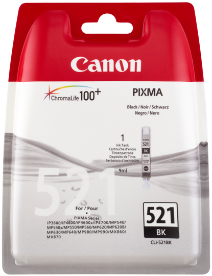 Canon CLI-521BK blekhylki - Svart