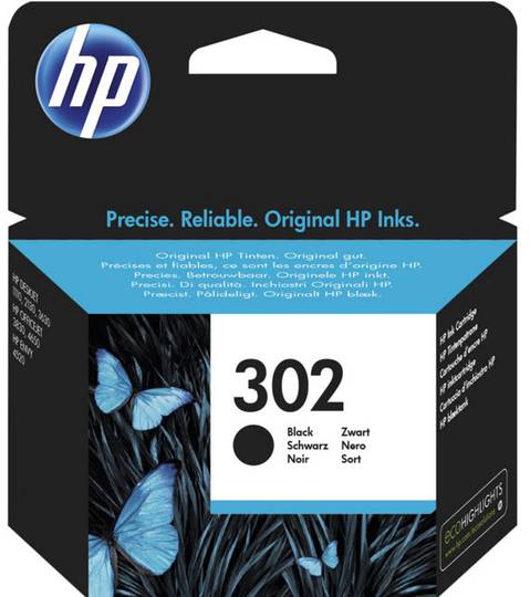 HP 302 blekhylki - Svart