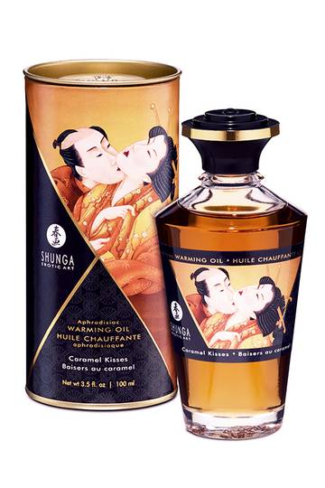 Shunga Aphrodisiac Caramel Kisses líkamsolía - 100 ml