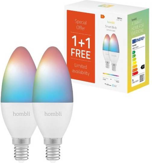 Hombli RGB snjallpera - 4,5W E14 - 2 stk