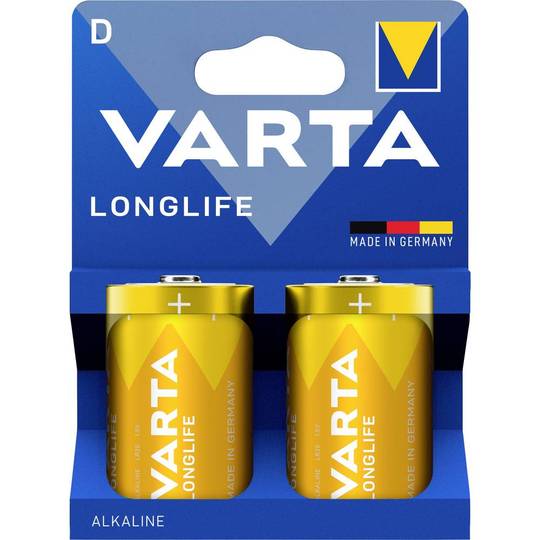 Varta D rafhlöður (LongLife) - 2stk
