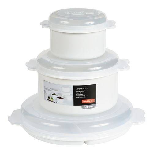 Plastbox fyrir örbylgjuofn - 3stk