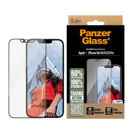 PanzerGlass iPhone 16e/14/13/13 Pro UWF öryggisgler