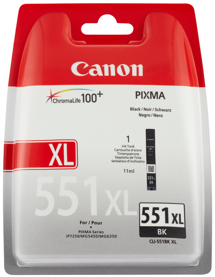 Canon CLI-551BK XL blekhylki - Svart