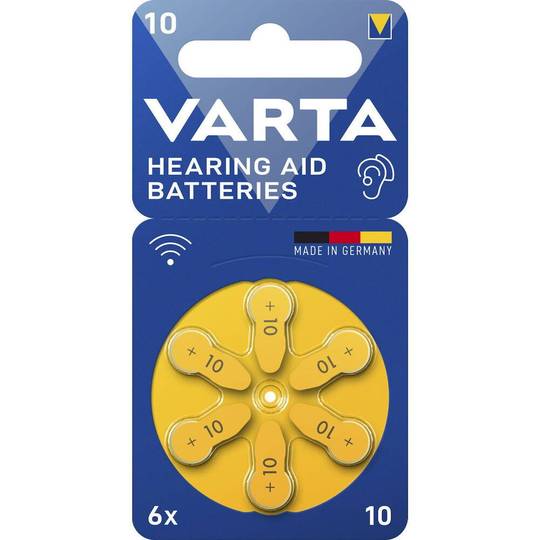 Varta 10 rafhlöður fyrir heyrnartæki