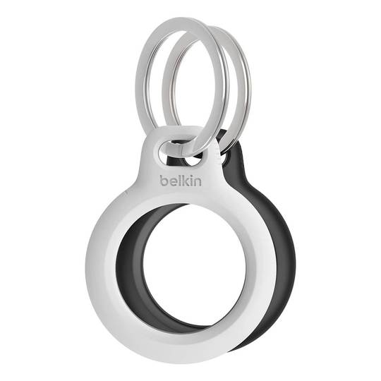 Belkin Secure lyklakippa fyrir AirTag 2 stk - Svart/Hvítt