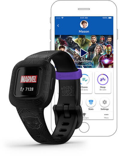 Garmin Vívofit Jr. 3 snjallúr - Black Panther
