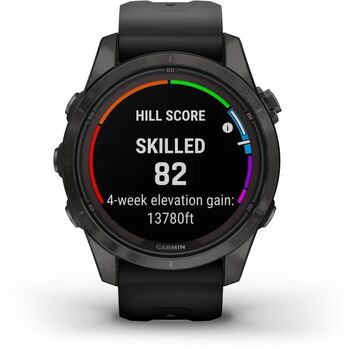 Garmin Fēnix 7S Pro Sapphire Solar snjallúr 42mm - DLC Titanium / Svart 