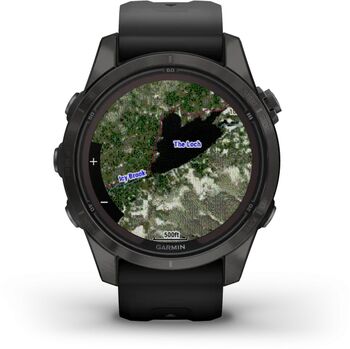 Garmin Fēnix 7S Pro Sapphire Solar snjallúr 42mm - DLC Titanium / Svart 
