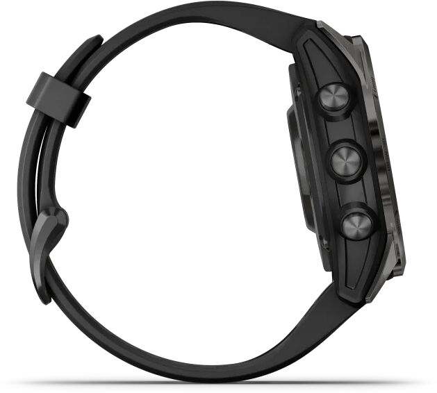 Garmin Fēnix 7S Pro Sapphire Solar snjallúr 42mm - DLC Titanium / Svart