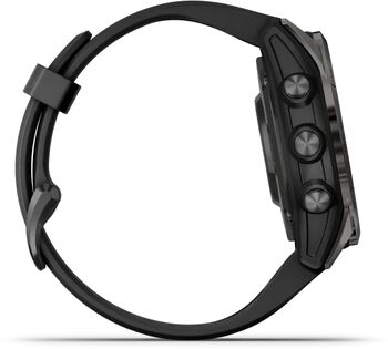Garmin Fēnix 7S Pro Sapphire Solar snjallúr 42mm - DLC Titanium / Svart 
