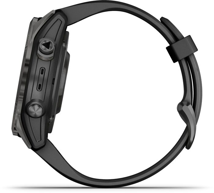 Garmin Fēnix 7S Pro Sapphire Solar snjallúr 42mm - DLC Titanium / Svart