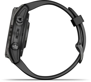 Garmin Fēnix 7S Pro Sapphire Solar snjallúr 42mm - DLC Titanium / Svart 