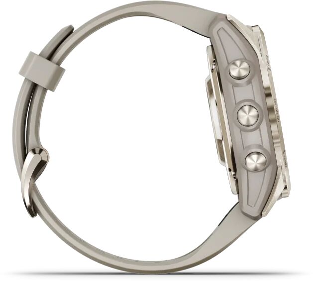 Garmin Fēnix 7S Pro Sapphire Solar snjallúr 42mm - Gyllt / Drapplitað