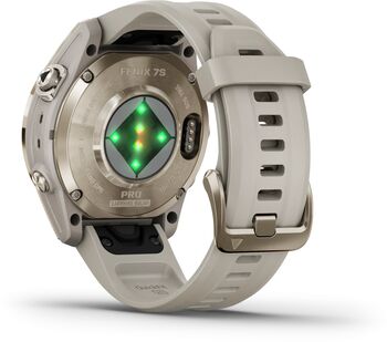 Garmin Fēnix 7S Pro Sapphire Solar snjallúr 42mm - Gyllt / Drapplitað 