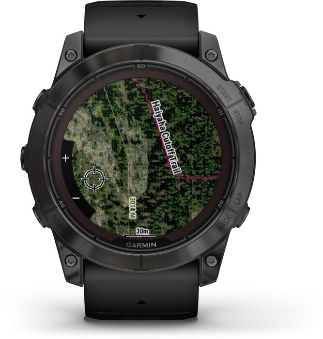 Garmin Fēnix 7X Pro Sapphire Solar snjallúr 51mm - DLC Titanium / Svart