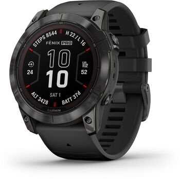 Garmin Fēnix 7X Pro Sapphire Solar snjallúr 51mm - DLC Titanium / Svart 