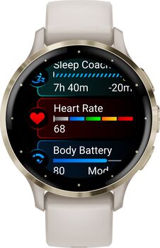 Garmin Venu 3S snjallúr - Ivory / Gyllt 
