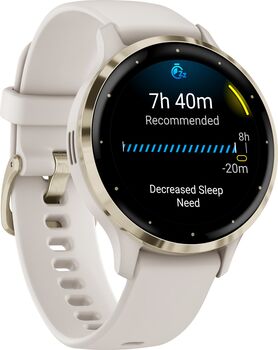 Garmin Venu 3S snjallúr - Ivory / Gyllt 