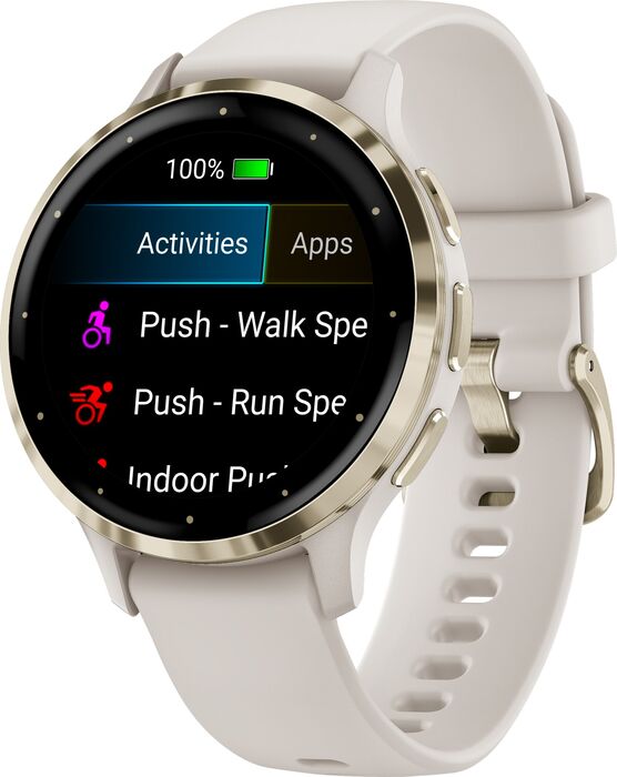 Garmin Venu 3S snjallúr - Ivory / Gyllt