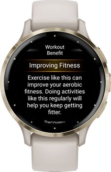 Garmin Venu 3S snjallúr - Ivory / Gyllt 