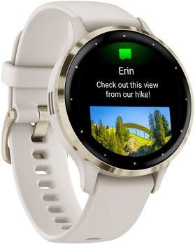 Garmin Venu 3S snjallúr - Ivory / Gyllt 