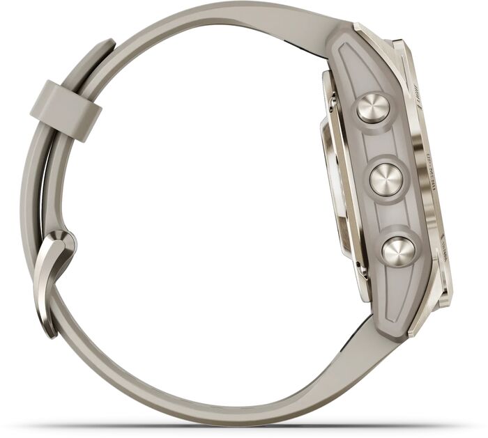 Garmin epix Pro (Gen 2) Sapphire snjallúr 42mm - Gyllt / Drapplitað 