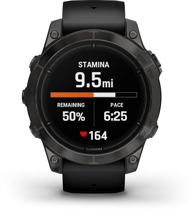 Garmin epix Pro (Gen 2) Sapphire snjallúr 47mm - DLC Titanium / Svart