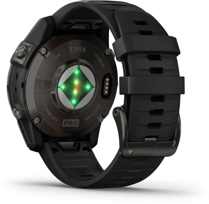 Garmin epix Pro (Gen 2) Sapphire snjallúr 47mm - DLC Titanium / Svart