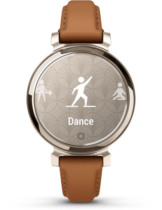 Garmin Lily 2 snjallúr - Brúnt/Gyllt leður