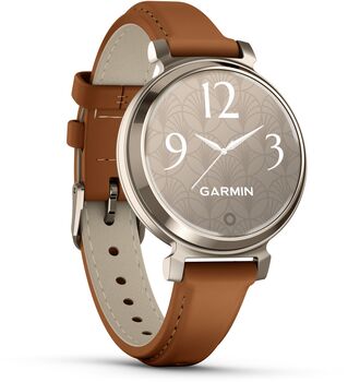 Garmin Lily 2 snjallúr - Brúnt/Gyllt leður