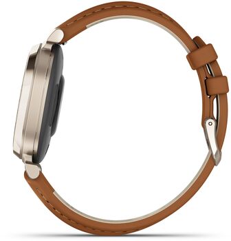 Garmin Lily 2 snjallúr - Brúnt/Gyllt leður