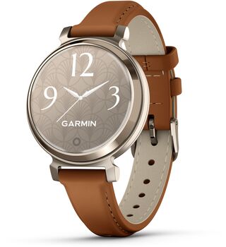Garmin Lily 2 snjallúr - Brúnt/Gyllt leður