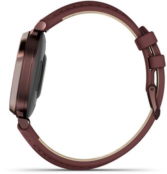 Garmin Lily 2 snjallúr - Mórber/Brons leður