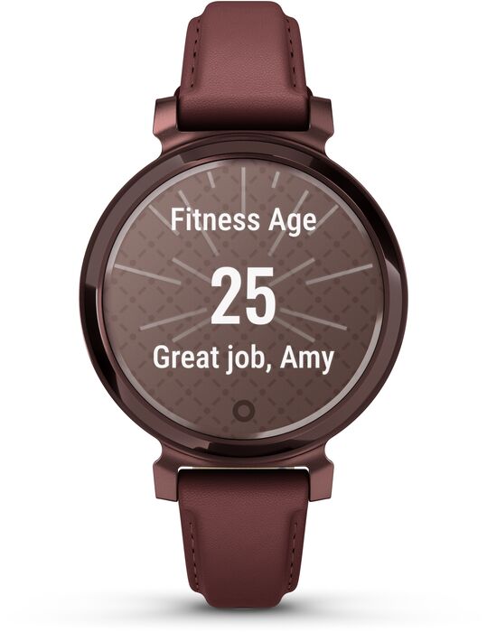Garmin Lily 2 snjallúr - Mórber/Brons leður