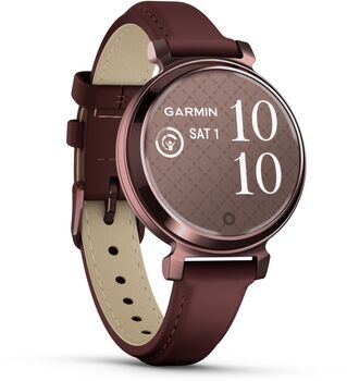 Garmin Lily 2 snjallúr - Mórber/Brons leður