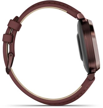 Garmin Lily 2 snjallúr - Mórber/Brons leður