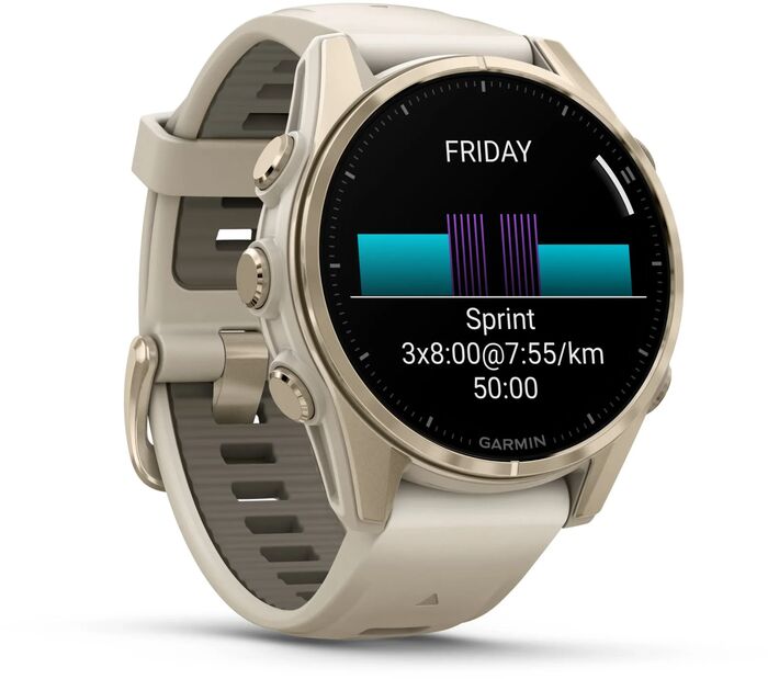 Product image not available for Garmin Fenix 8 43mm AMOLED Sapphire - Gyllt / Grátt