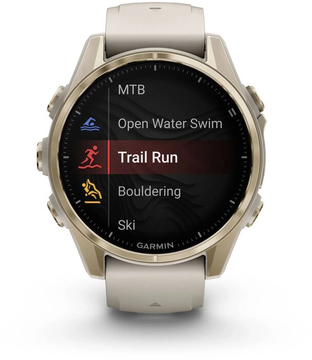Product image not available for Garmin Fenix 8 43mm AMOLED Sapphire - Gyllt / Grátt