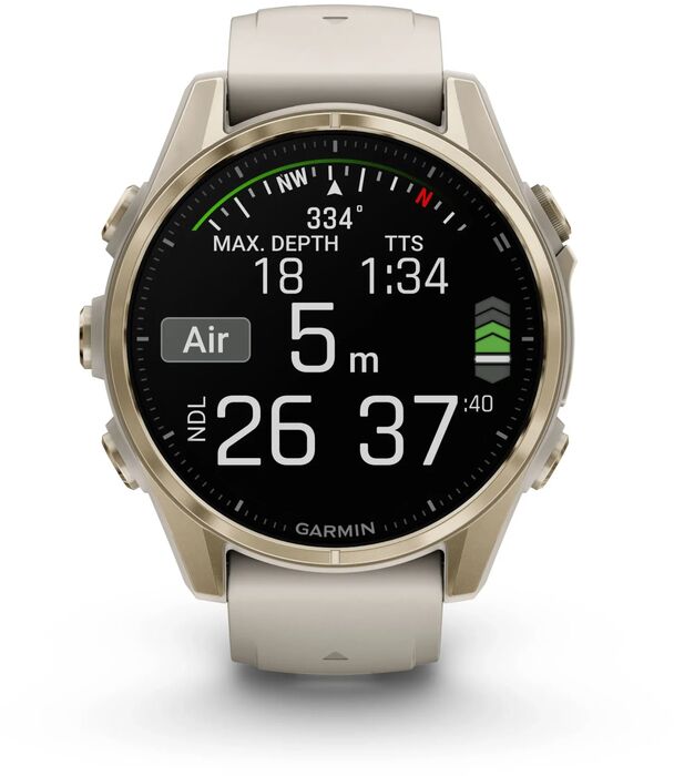 Product image not available for Garmin Fenix 8 43mm AMOLED Sapphire - Gyllt / Grátt