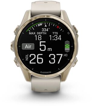 Product image not available for Garmin Fenix 8 43mm AMOLED Sapphire - Gyllt / Grátt