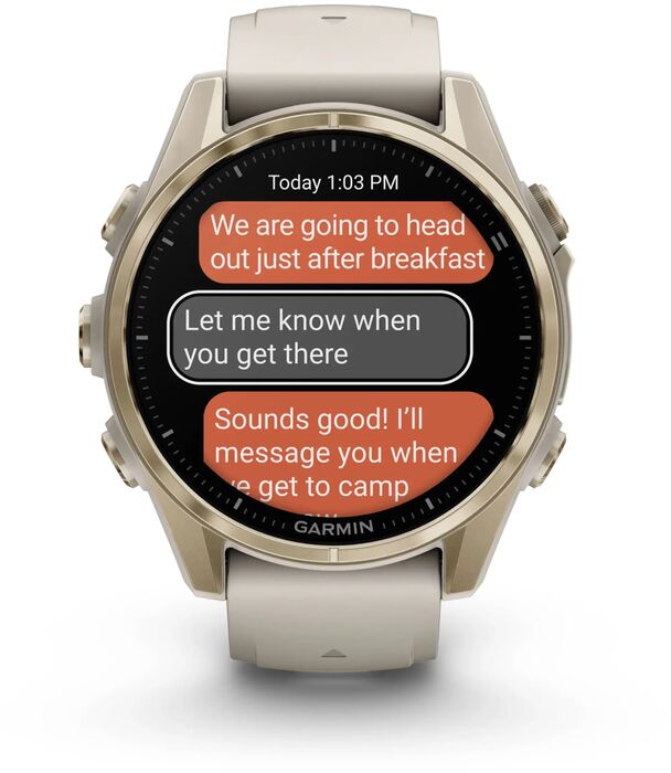 Product image not available for Garmin Fenix 8 43mm AMOLED Sapphire - Gyllt / Grátt