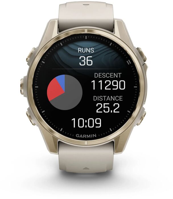 Product image not available for Garmin Fenix 8 43mm AMOLED Sapphire - Gyllt / Grátt