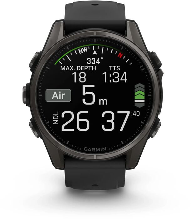 Garmin Fenix 8 43mm AMOLED Sapphire - Svart